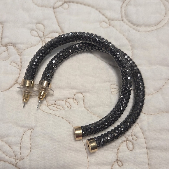 Torrid Large Glitter Lightweight hoop earrings - Picture 3 of 5